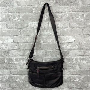 Tyler Rodan Grey Leather Crossbody Bag